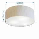 Ver imagem 2 de Plafon para Sala Cilíndrico Sl-3014 Cúpula Cor Linho Bege