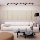 Ver imagem 1 de Painel Acústico Absorvedor Decorativo 60x60 Soft Linho Maestra Acústica:creme
