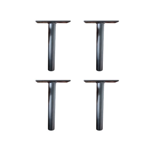 Kit 4 Pés de Metal 12cm Preto Multiuso para Armário Mesas de Cabeceiras e Camas