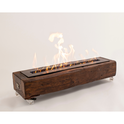 Lareira Ecológica Dormente Com Queimador Em Ferro E Manta Cerâmica - 1M X 25 CM - Kohala Master