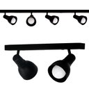 Ver imagem 1 de Kit 2 Luminária Trilho Spot Duplo 2 Lâmpadas E-27 Cor:preto