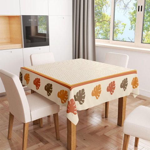 Toalha de Mesa Quadrada 4 Lugares Costela de Adão