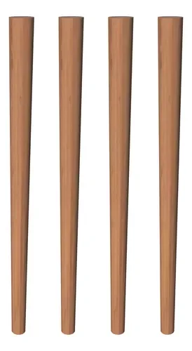 Ver imagem 1 de Kit 4 Pés Palito 75 Cm para Móveis com Chapinhas Sapatas e Parafusos