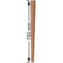 Ver imagem 3 de Kit 4 Pés Palito 75 Cm para Móveis com Chapinhas Sapatas e Parafusos