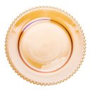 Ver imagem 5 de 6 Pratos P/refeições Cristal Bolinhas Pearl Âmbar 28cm Wolff