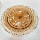 Ver imagem 2 de 6 Pratos P/refeições Cristal Bolinhas Pearl Âmbar 28cm Wolff