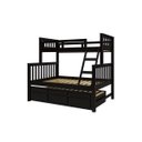 Ver imagem 2 de Treliche Cama Casal em Madeira Maciça com Cama Auxiliar e 3 Gavetas Tabaco