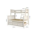 Ver imagem 3 de Treliche Com Cama De Casal Com 3 Gavetas 100% Madeira Maciça