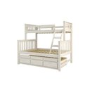 Ver imagem 2 de Treliche Cama Casal em Madeira Maciça com Cama Auxiliar e 3 Gavetas Branco