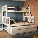 Ver imagem 1 de Treliche Com Cama De Casal Com 3 Gavetas 100% Madeira Maciça