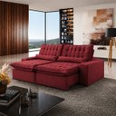 Ver imagem 1 de Sofá Petra Retrátil Reclinável 290cm - Vermelho
