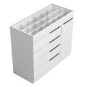 Ver imagem 7 de Cômoda Quarto de Solteiro 111cm 4 Gavetas Amel Branco A15 - Mpozenato