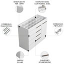 Ver imagem 3 de Cômoda Quarto de Solteiro 111cm 4 Gavetas Amel Branco A15 - Mpozenato
