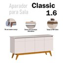 Ver imagem 4 de Aparador para Sala Buffet Classic 1.6 com Gaveta Off White - Imcal