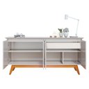 Ver imagem 3 de Aparador para Sala Buffet Classic 1.6 com Gaveta Off White - Imcal