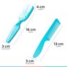 Kit Cuidados do Bebê Com Pente Escova Tesoura Aspirador Nasal Kit Recém-Nascido Lillo - Azul - 7