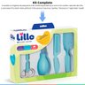 Kit Cuidados do Bebê Com Pente Escova Tesoura Aspirador Nasal Kit Recém-Nascido Lillo - Azul - 2