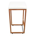 Ver imagem 7 de Banqueta Alta para Cozinha Industrial Kit 2 Nick Bronze e Sintético branco D03 - D'Rossi