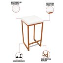 Ver imagem 3 de Banqueta Alta para Cozinha Industrial Kit 2 Nick Bronze e Sintético branco D03 - D'Rossi