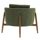 Ver mais imagens de Poltrona Sala de Estar Austin Base Madeira Castanho Bouclé Verde - Nexta Casa
