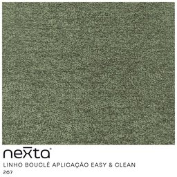 Poltrona Sala de Estar Austin Base Madeira Castanho Bouclé Verde - Nexta Casa - 5
