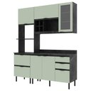 Ver imagem 6 de Armário de Cozinha Completa Modulada Reta 6 Peças 180cm Cz1203 Begônia Tecnomóbili