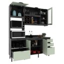 Ver imagem 7 de Armário de Cozinha Completa Modulada Reta 6 Peças 180cm Cz1203 Begônia Tecnomóbili