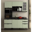 Ver imagem 1 de Armário de Cozinha Completa Modulada Reta 6 Peças 180cm Cz1203 Begônia Tecnomóbili