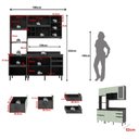 Ver imagem 3 de Armário de Cozinha Completa Modulada Reta 6 Peças 180cm Cz1203 Begônia Tecnomóbili