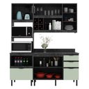 Ver mais imagens de Armário de Cozinha Completa Modulada Reta 6 Peças 180cm Cz1203 Begônia Tecnomóbili