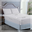 Ver imagem 3 de Kit Lençol Casal 400 Fios Poliéster 3 Peças Jogo Forro de Cama Box Extra Macio:branco