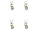 Ver imagem 1 de 4 Chaveiros Mosquetão Aparecida Manta Azul Strass Dourado