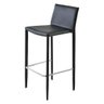 Banqueta Amanda 6606 Pvc Preto Estrutura em Metal - 23616 - 1