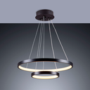 Ver imagem 2 de Lustre Led Moderno Luxuoso 2 Anéis Ring 40 e 60cm 45w 6500k:preto - Luz Branca Fria 6500k