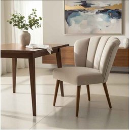 Kit Cadeira Pétala Sala de Estar, Salão Beleza, Luxo Conforto e Elegância - Suede- (bege) - Jrc Móve - 7