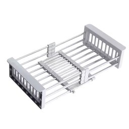 Cesto Escorredor Inox Cuba Ajustável de Pia Extensível Cor Prata - Brinovar - 1