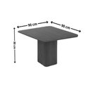 Ver imagem 2 de Conjunto: Mesa Sala Jantar Maldivas C/ Tampo Madeirado Canto Curvo 90x90cm e 4 Cadeiras Dakota
