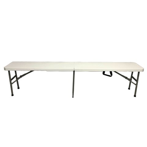 Banco Maleta 4 Lugares Dobrável 180x28x43cm Cor Branca