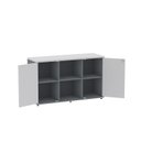Ver imagem 3 de Armário Credenza 2 Portas Pivotante P25 Cinza/Grafito