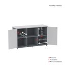 Ver imagem 6 de Armário Credenza 2 Portas Pivotante P25 Cinza/Grafito