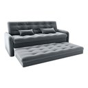 Ver imagem 2 de Sofá Cama Reclinável 3 Lugares Casal com Bicama Auxiliar Madalena Matrix