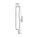 Ver imagem 2 de Rodapé 15cm Poliestireno Frisado 51915 Slim Arquitech - 2 Metros