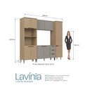 Ver imagem 4 de Cozinha Completa Modulada 4 Peças com Paneleiro e Torre Quente Lavínia Marrom/Imperial/Fumê