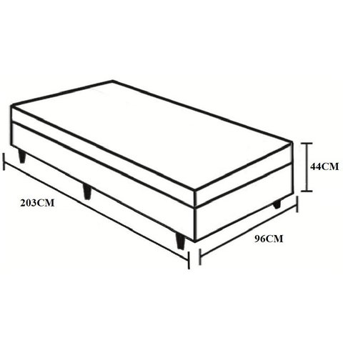 Cama Box Baú Solteirao King Suede Rosé com 203x96x44cm