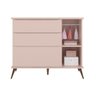Cômoda Melinda Rosê 3 Gavetas 1 Porta com Pés Phoenix Baby - 2