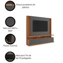 Ver imagem 2 de Estante Home Bilbao Lukaliam para Tv até 70" 3 Portas