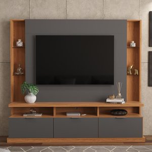 Estante Home Bilbao Lukaliam para Tv até 70" 3 Portas
