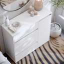 Ver imagem 2 de Cômoda Branco Brilho com Sapateira e Gaveteiro em Madeira