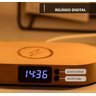 Luminária de Mesa Led Dimerizável Carregador Celular por Indução e Usb e Relógio Digital - 7