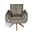 Ver imagem 2 de Poltrona/cadeira Decorativa Glamour Giratória Capuccino